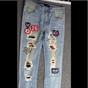 amiri patchwork jeans